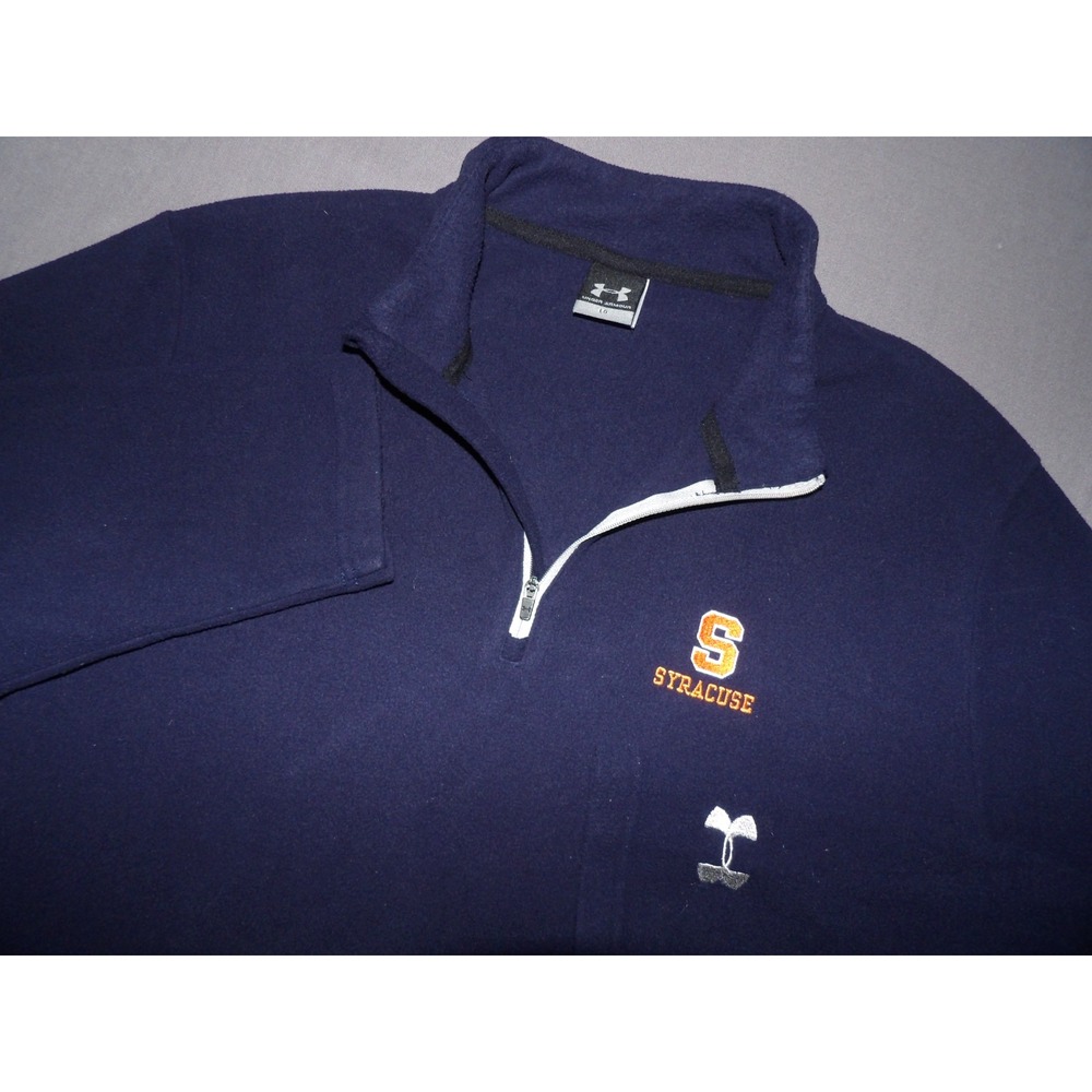 Under Armour SYRACUSE Navy Blue Light Weight 1/4 Zip Fleece Jacket Men's Large